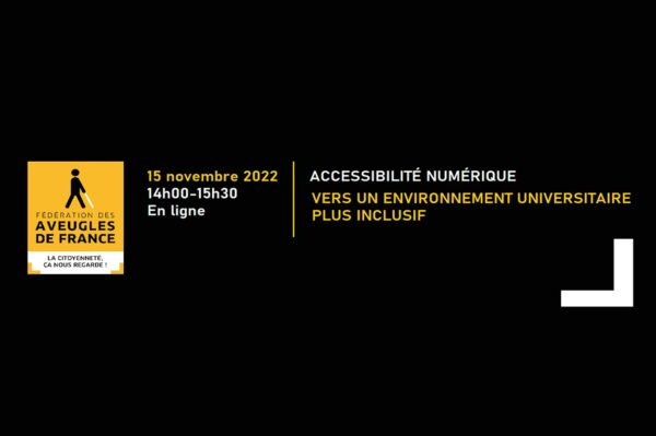 Webinaire du 15 novembre 2022 "Accessibilité numérique : vers un environnement universitaire plus inclusif"
