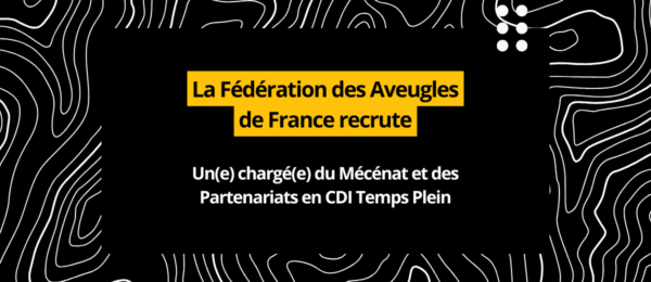 La Fédération des Aveugles de France recrute un(e) chargé(e) du Mécénat et des Partenariats en CDI Temps Plein